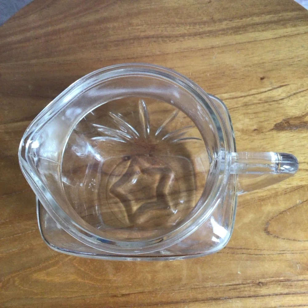 Vintage 1950’s Federal Glass Starburst Clear Glass Pitcher